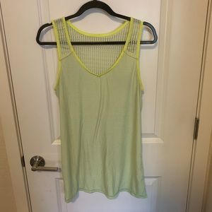Lululemon Yellow Striped Tank